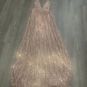 Backless shimmer dress